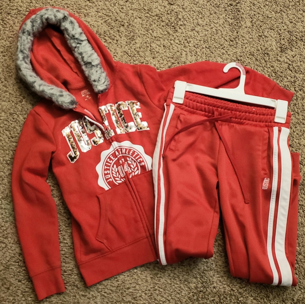 Justice hoodie and trackpants